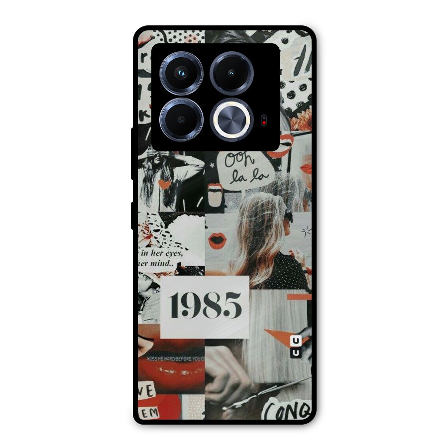 Retro Pattern Metal Back Case for Infinix Note 40 5G