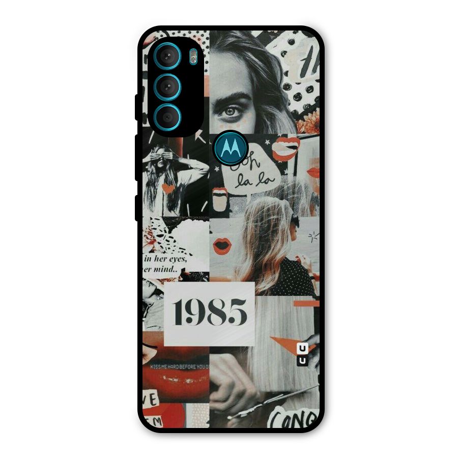Retro Pattern Metal Back Case for Moto G71 5G
