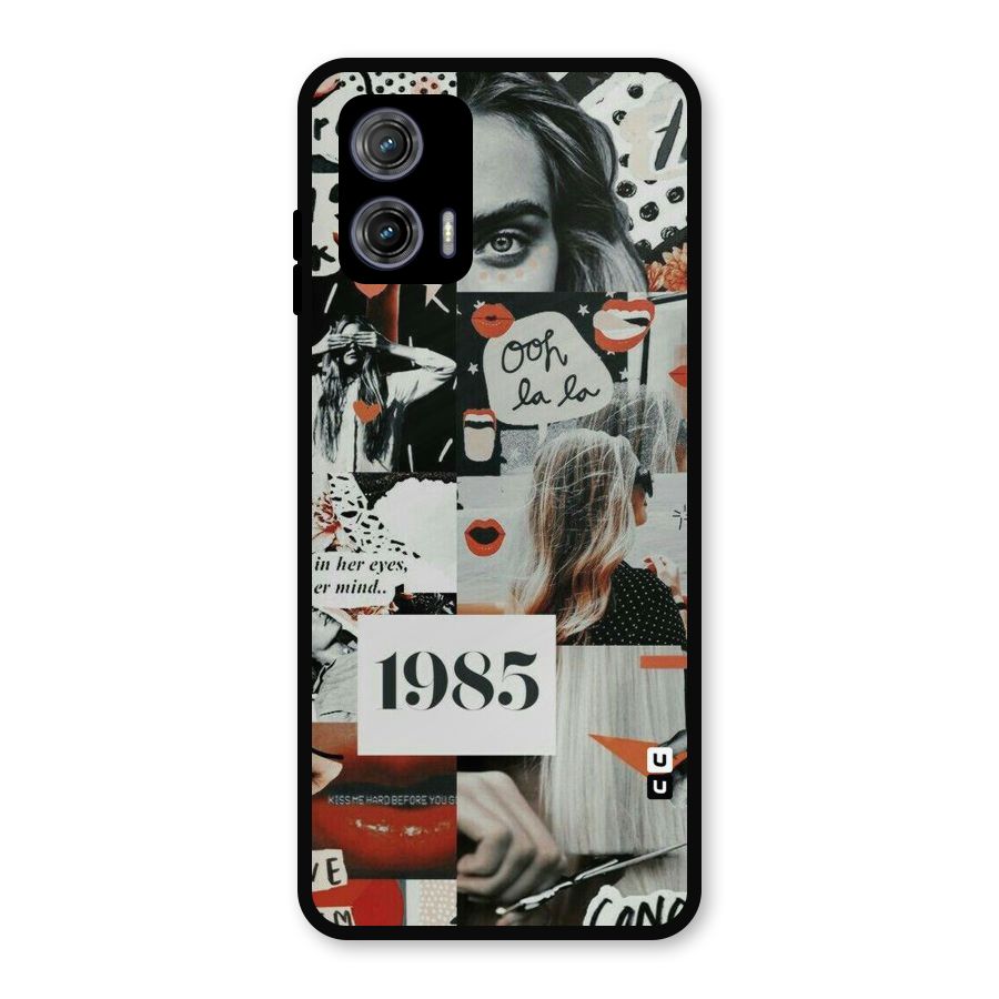 Retro Pattern Metal Back Case for Moto G73