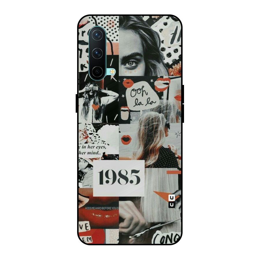 Retro Pattern Metal Back Case for OnePlus Nord CE 5G