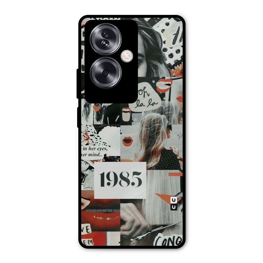 Retro Pattern Metal Back Case for Oppo A79 5G