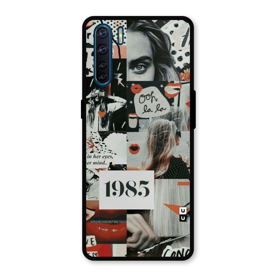 Retro Pattern Metal Back Case for Oppo F15
