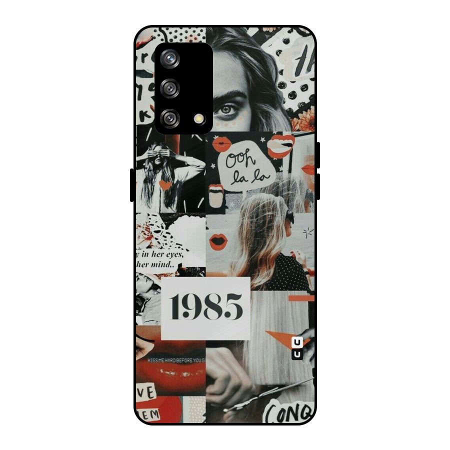 Retro Pattern Metal Back Case for Oppo F19