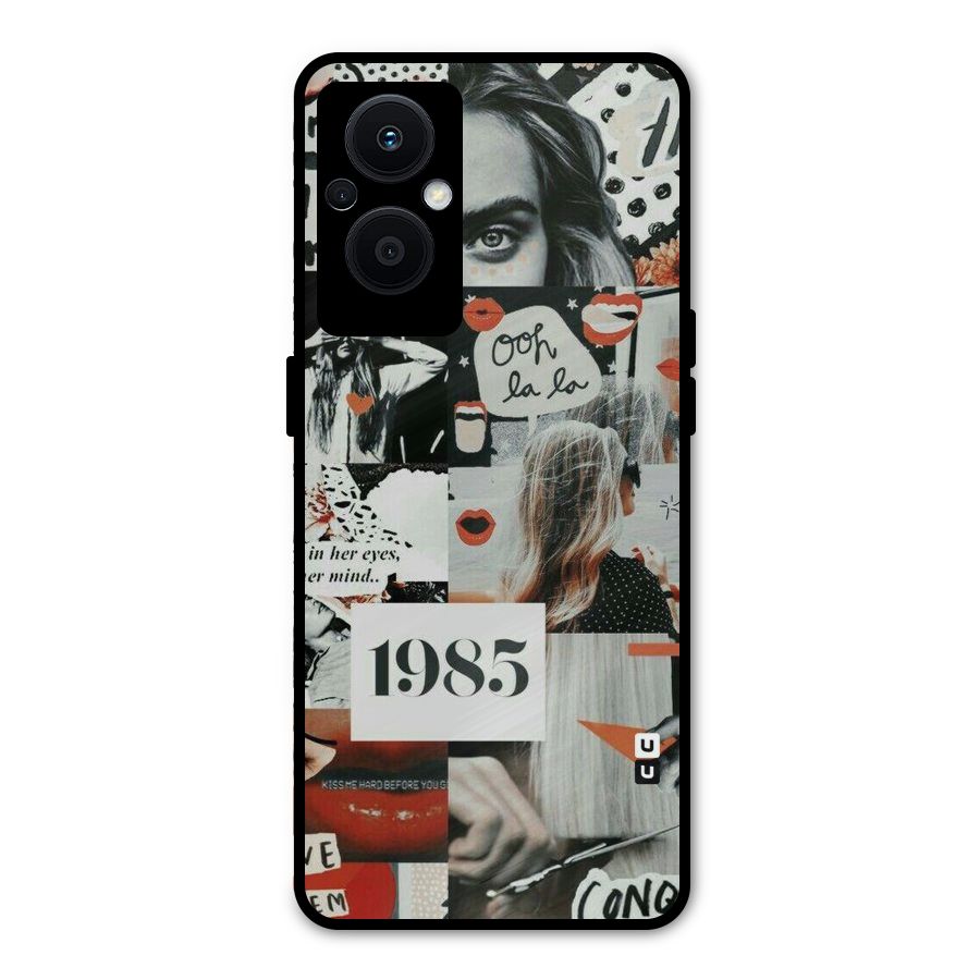 Retro Pattern Metal Back Case for Oppo F21s Pro 5G