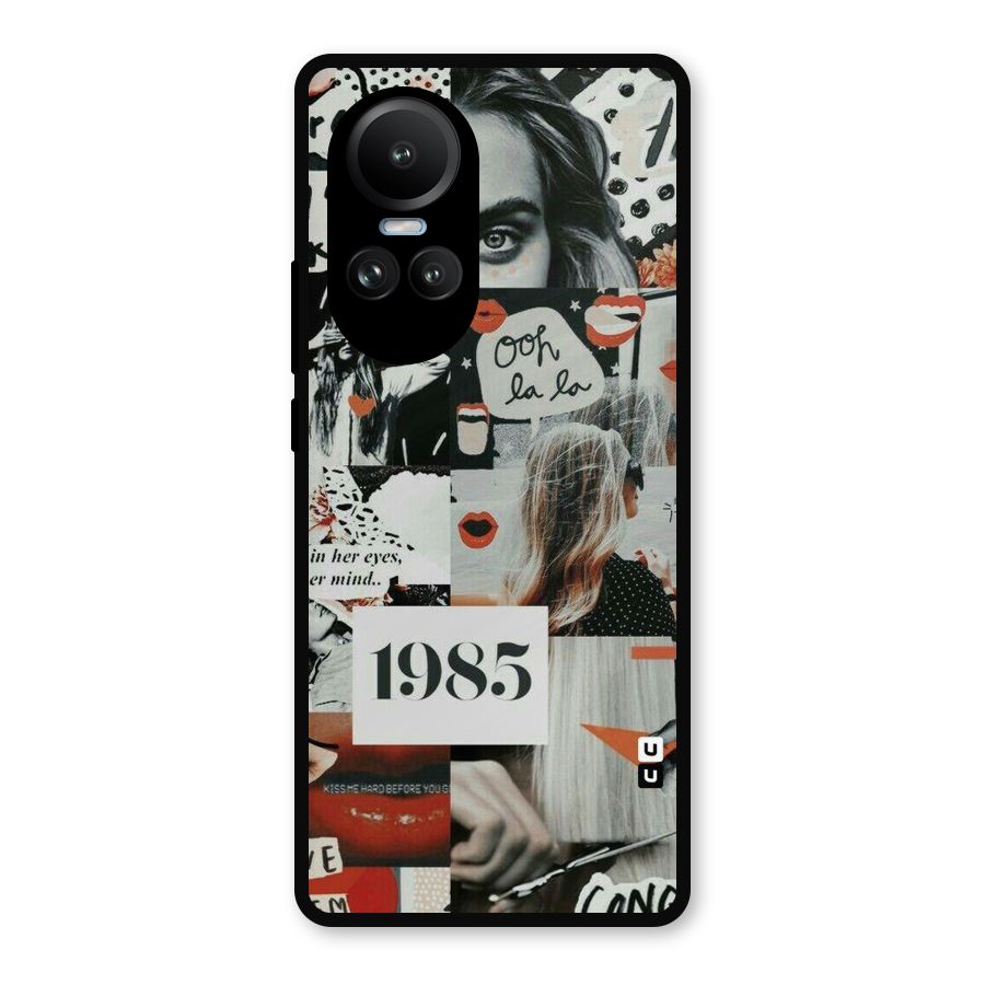 Retro Pattern Metal Back Case for Oppo Reno10