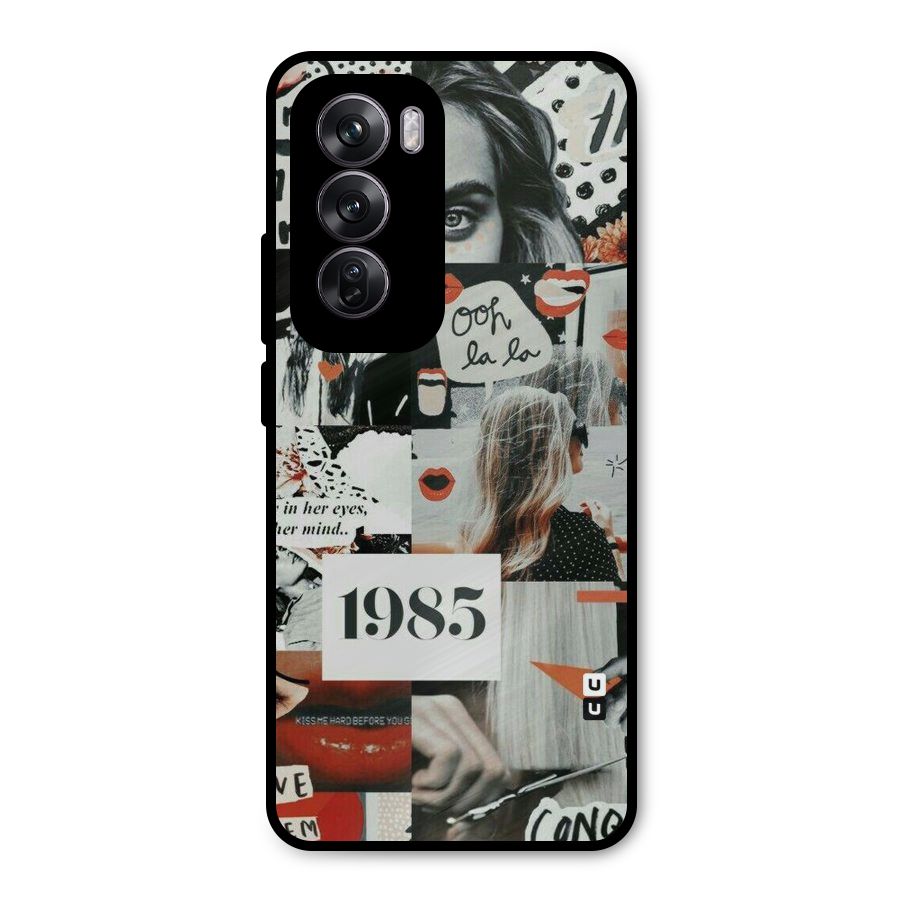 Retro Pattern Metal Back Case for Oppo Reno12 Pro