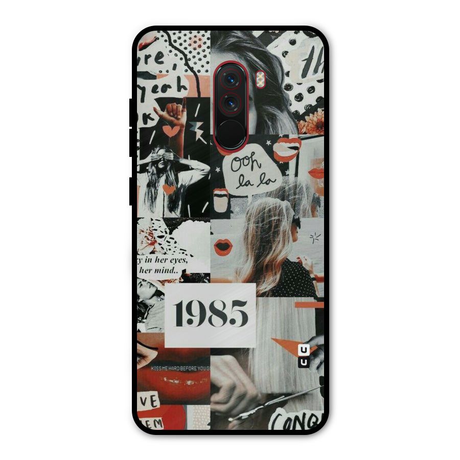 Retro Pattern Metal Back Case for Poco F1