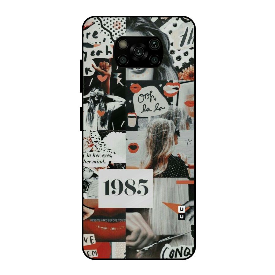 Retro Pattern Metal Back Case for Poco X3