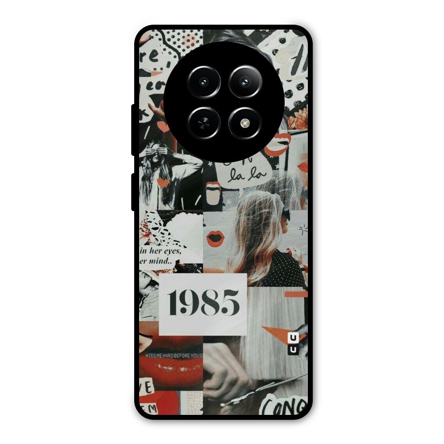 Retro Pattern Metal Back Case for Realme 12x 5G
