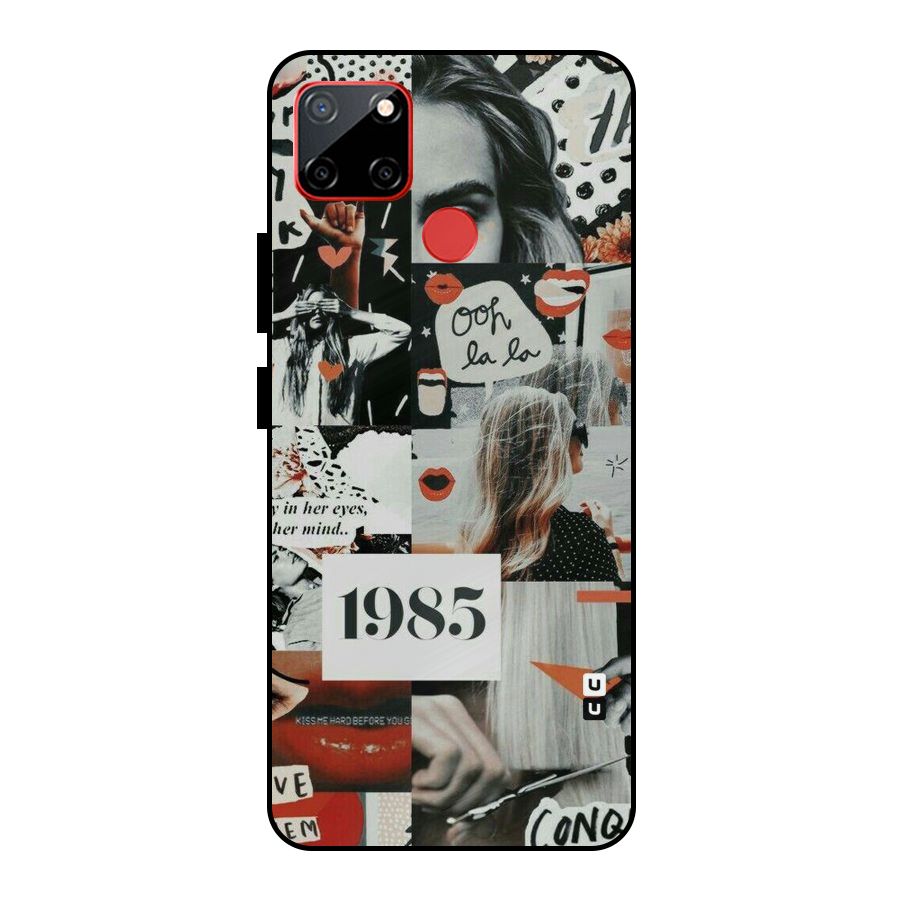 Retro Pattern Metal Back Case for Realme C12