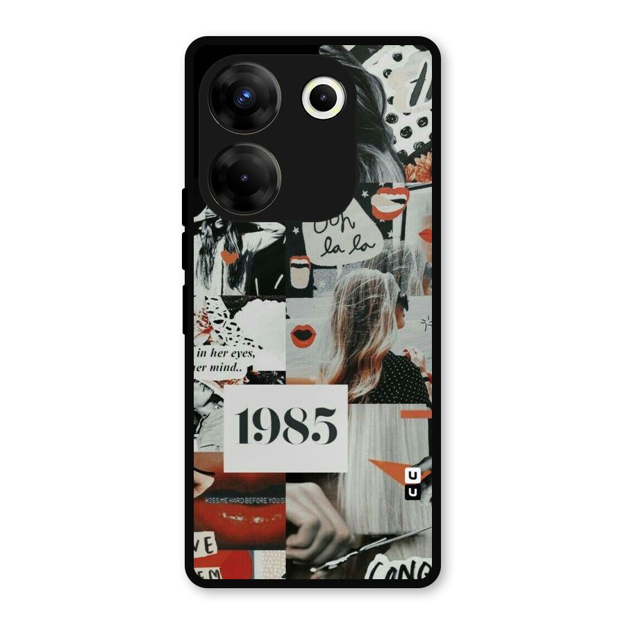 Retro Pattern Metal Back Case for Tecno Camon 20 Pro