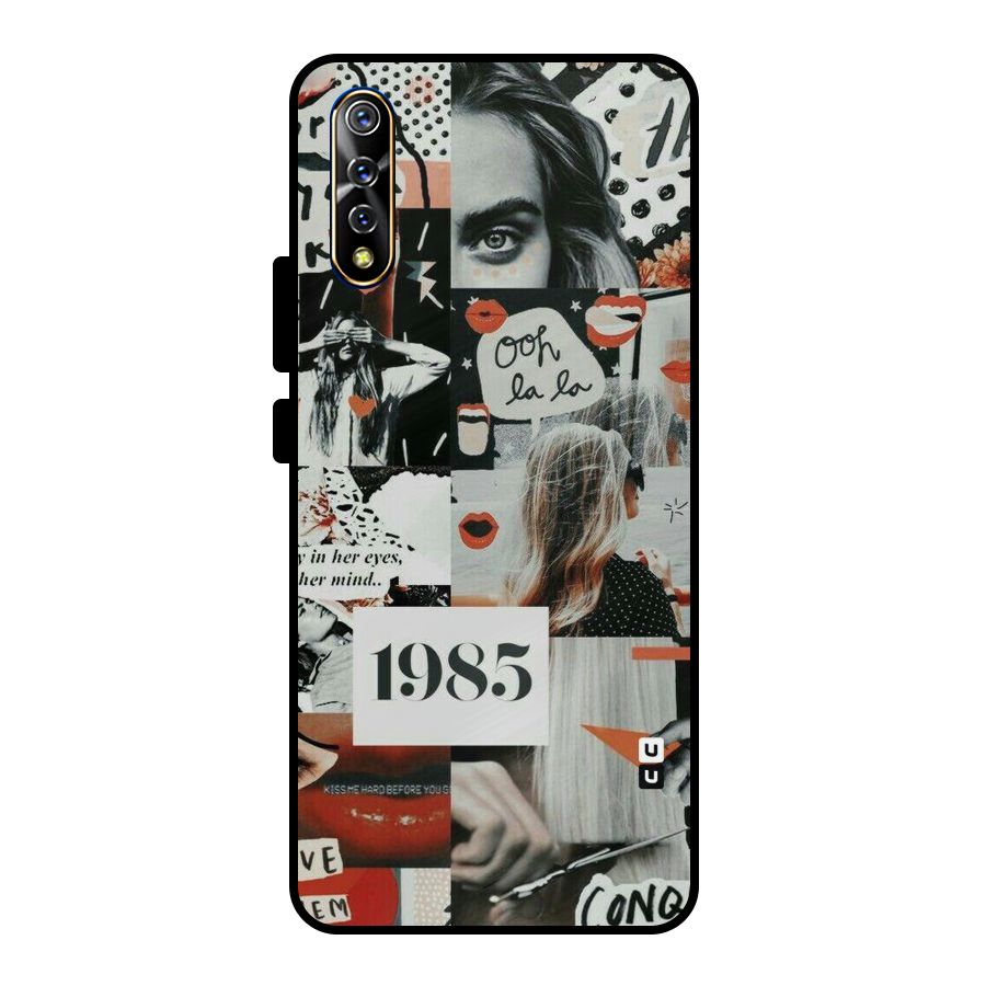 Retro Pattern Metal Back Case for Vivo S1