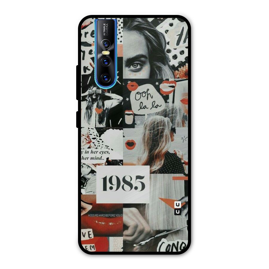 Retro Pattern Metal Back Case for Vivo V15 Pro