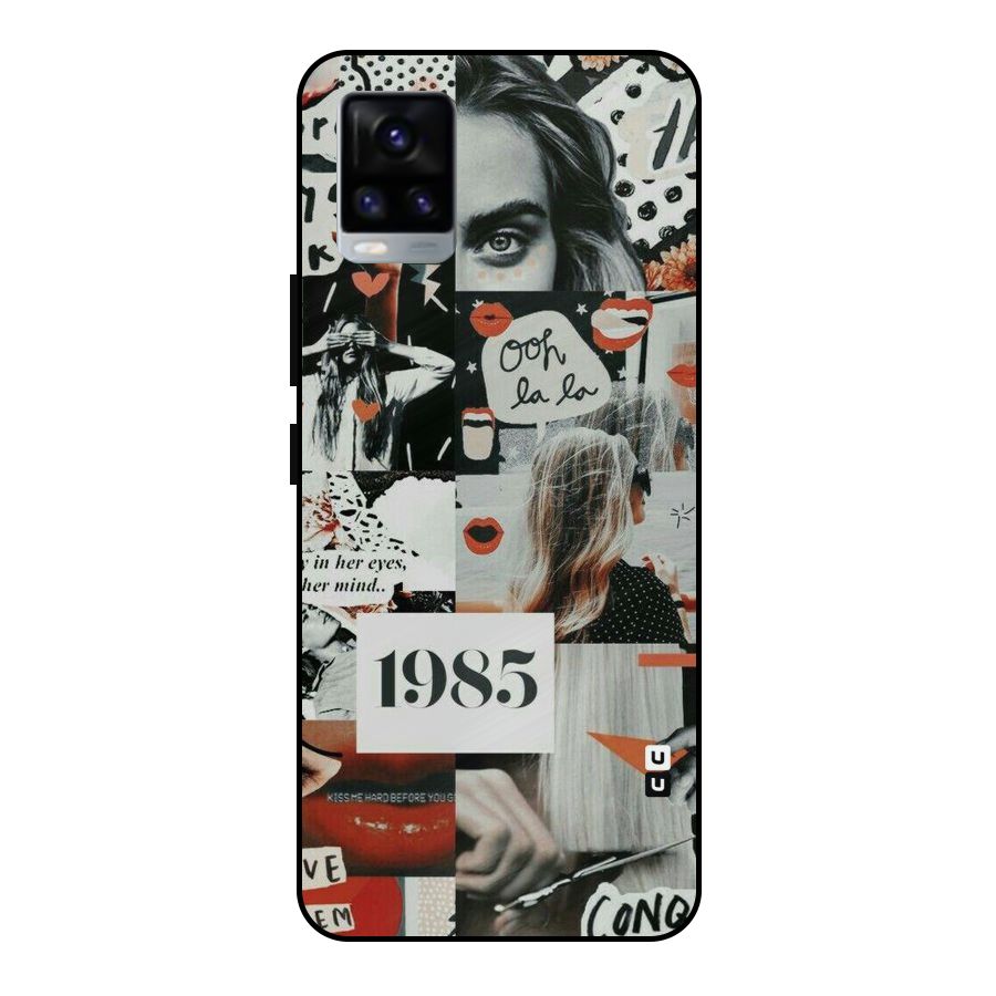 Retro Pattern Metal Back Case for Vivo V20 2021
