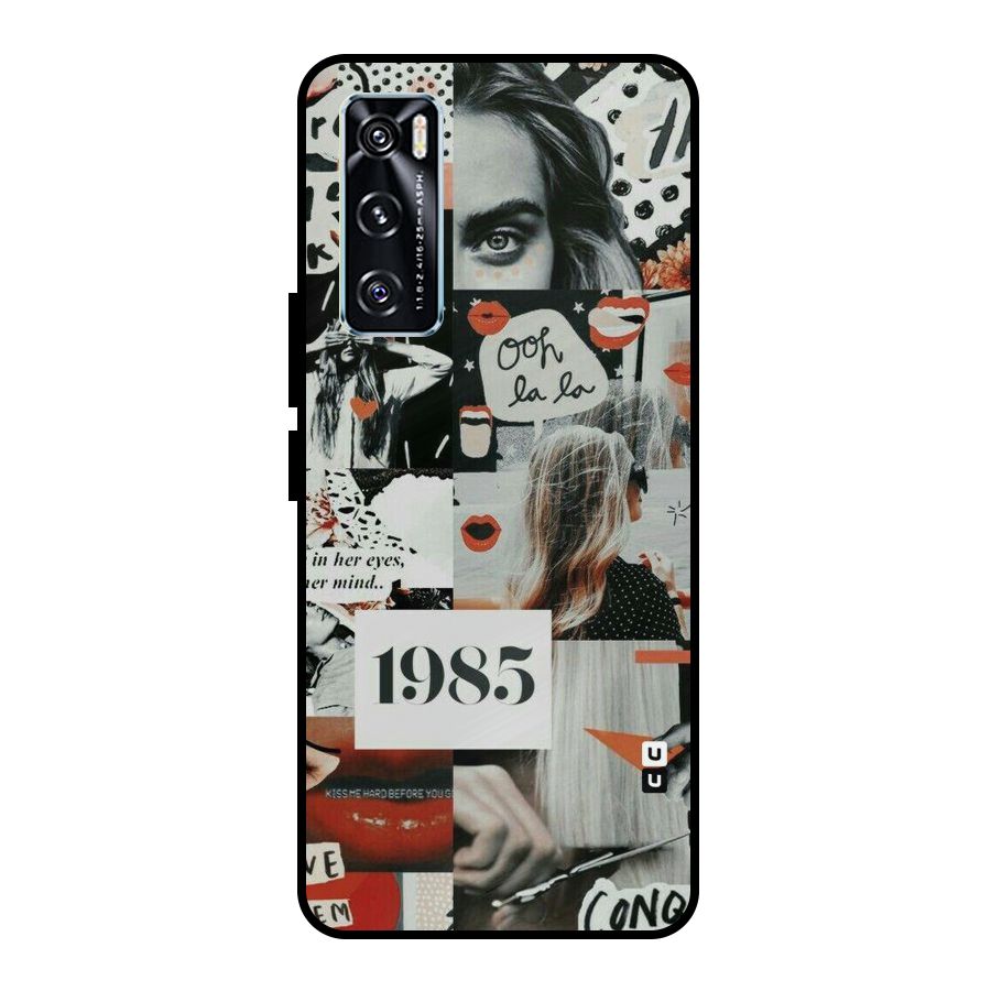 Retro Pattern Metal Back Case for Vivo V20 SE
