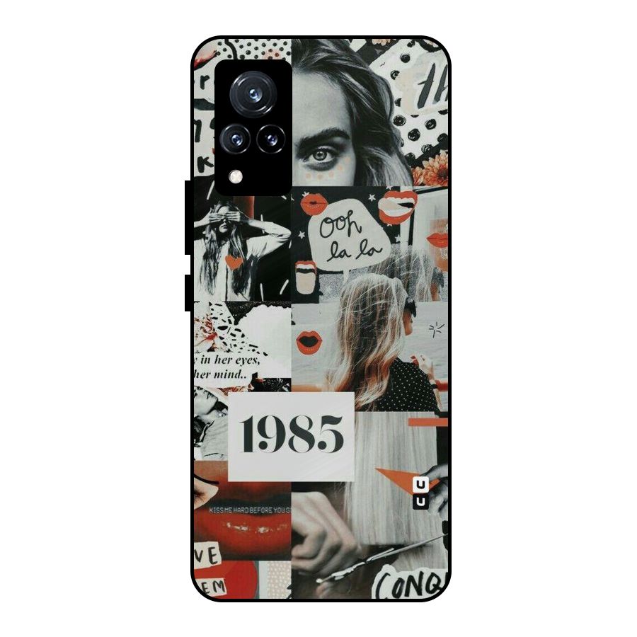 Retro Pattern Metal Back Case for Vivo V21 5G