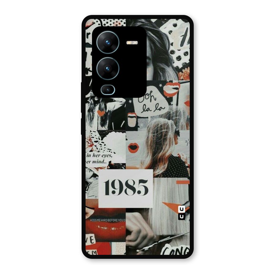 Retro Pattern Metal Back Case for Vivo V25 Pro