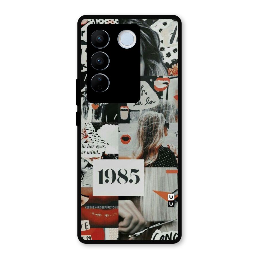 Retro Pattern Metal Back Case for Vivo V27