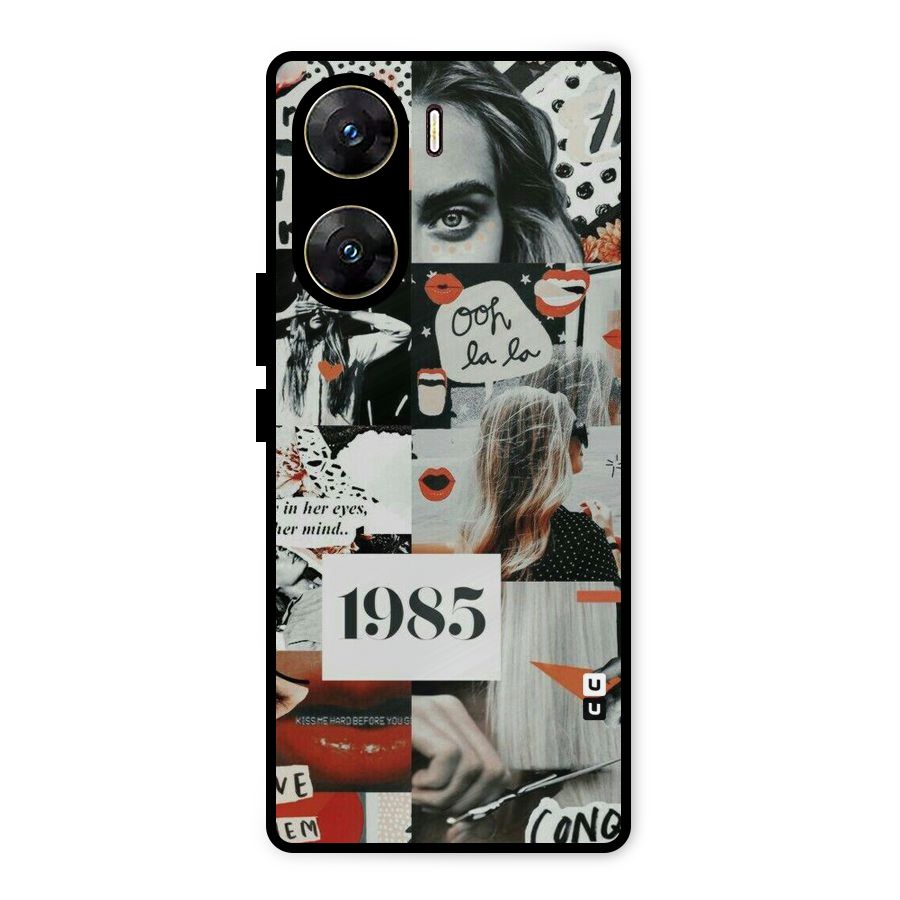 Retro Pattern Metal Back Case for Vivo V29e