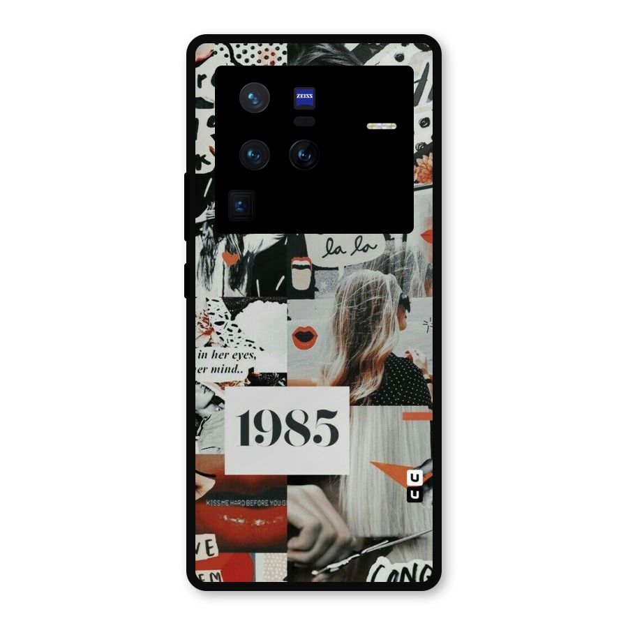 Retro Pattern Metal Back Case for Vivo X80 Pro