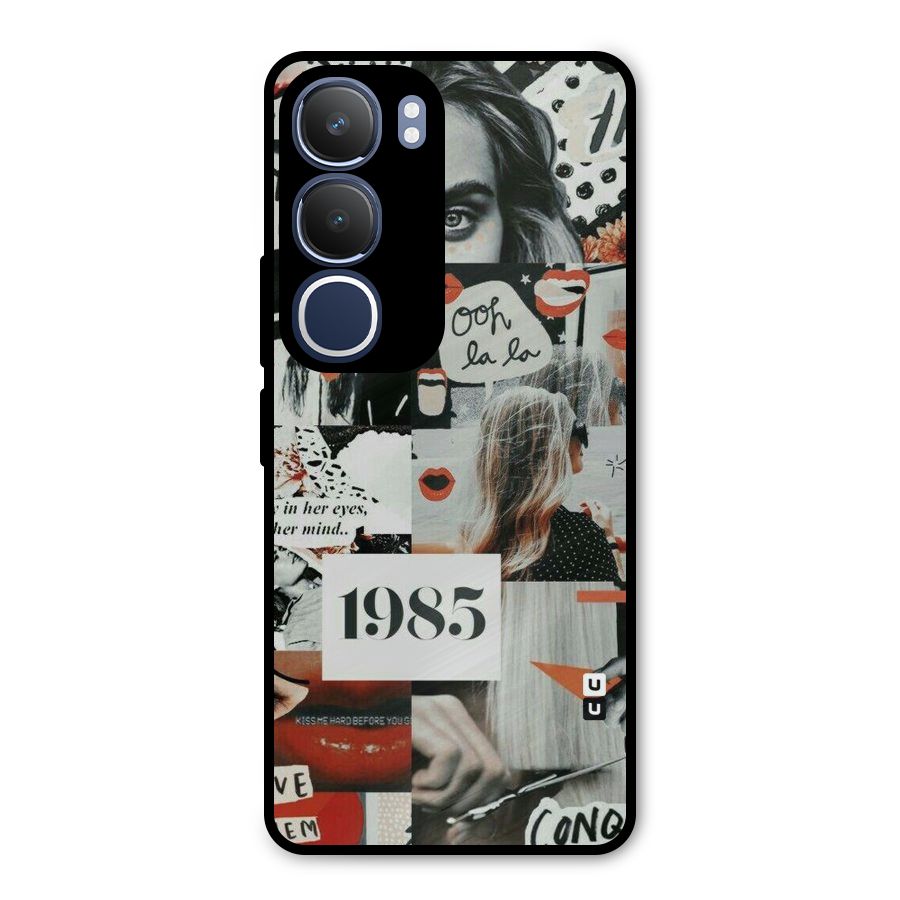 Retro Pattern Metal Back Case for Vivo Y29