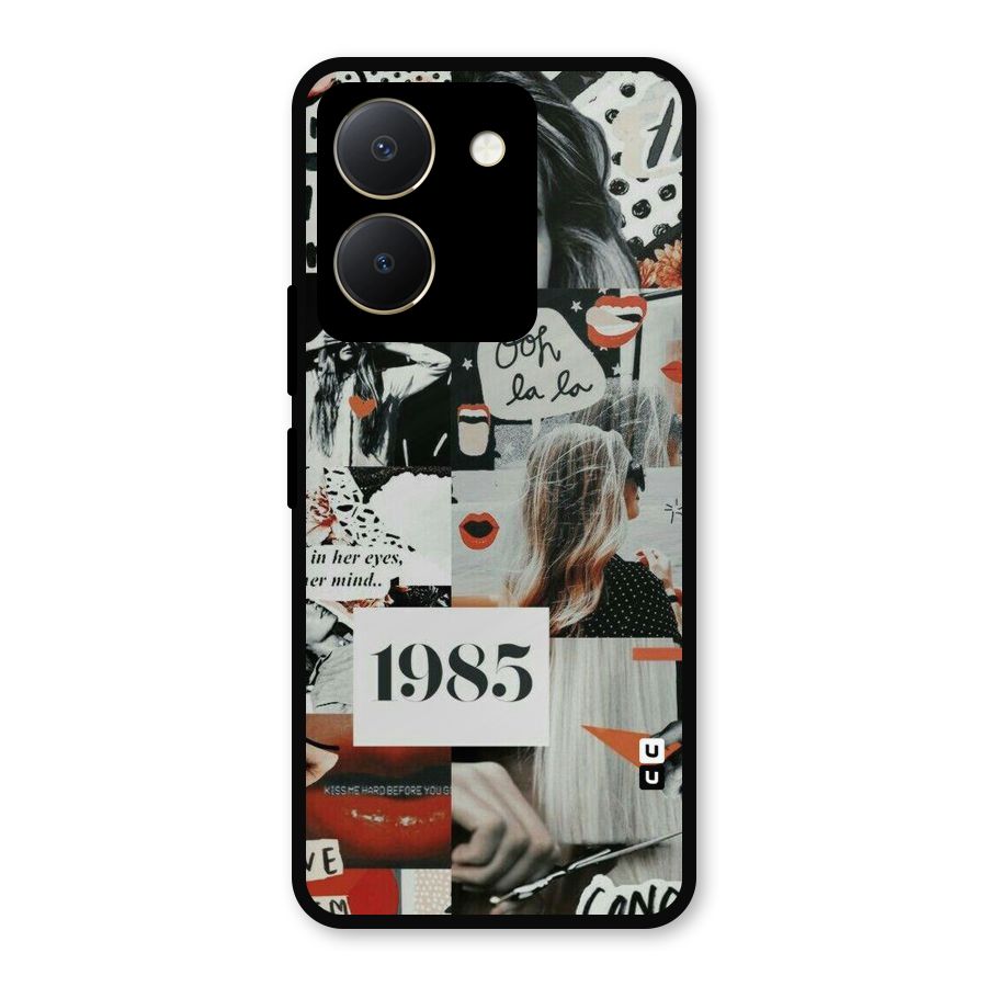 Retro Pattern Metal Back Case for Vivo Y36