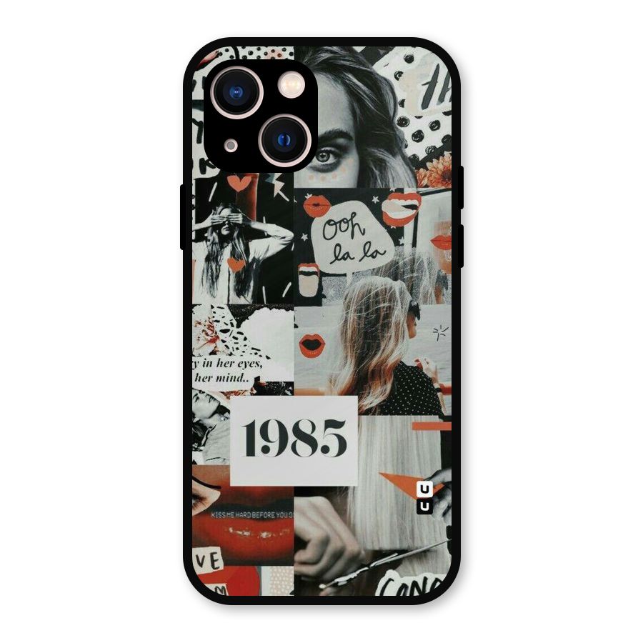 Retro Pattern Metal Back Case for iPhone 13