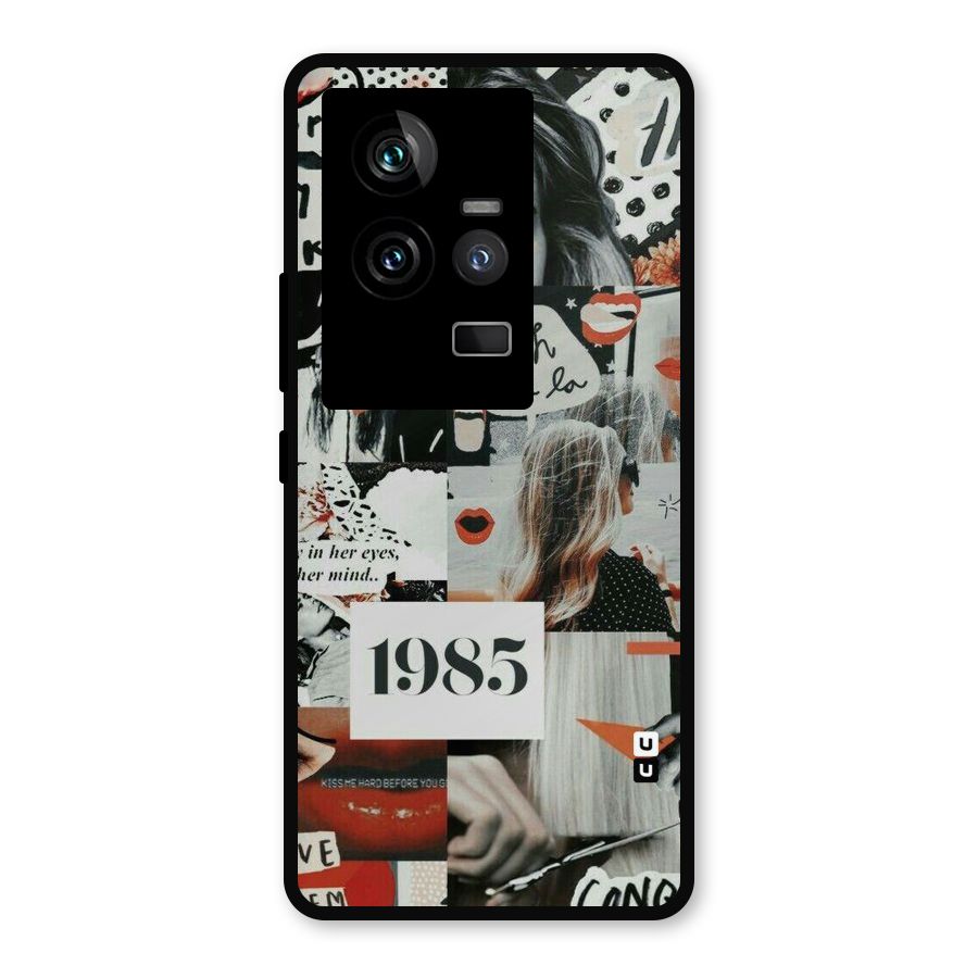 Retro Pattern Metal Back Case for iQOO 11 5G