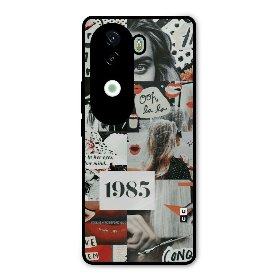 Retro Pattern Metal Back Case for iQOO Z9s