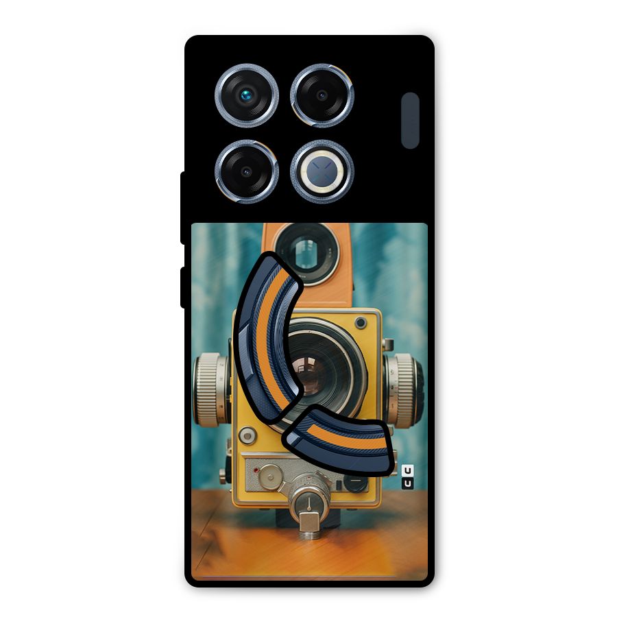 Retro Projector Metal Back Case for Infinix GT 20 Pro