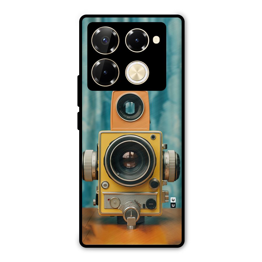 Retro Projector Metal Back Case for Infinix Note 40 Pro Plus