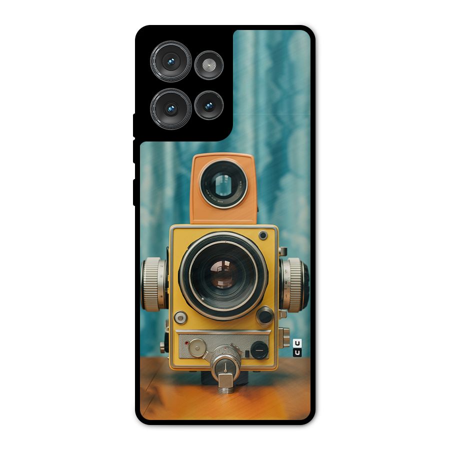 Retro Projector Metal Back Case for Motorola Edge 50