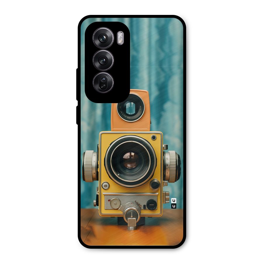 Retro Projector Metal Back Case for Oppo Reno12 Pro