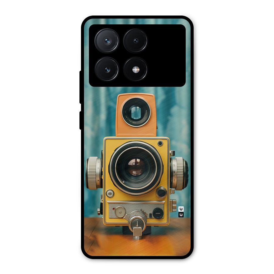Retro Projector Metal Back Case for Poco X6 Pro