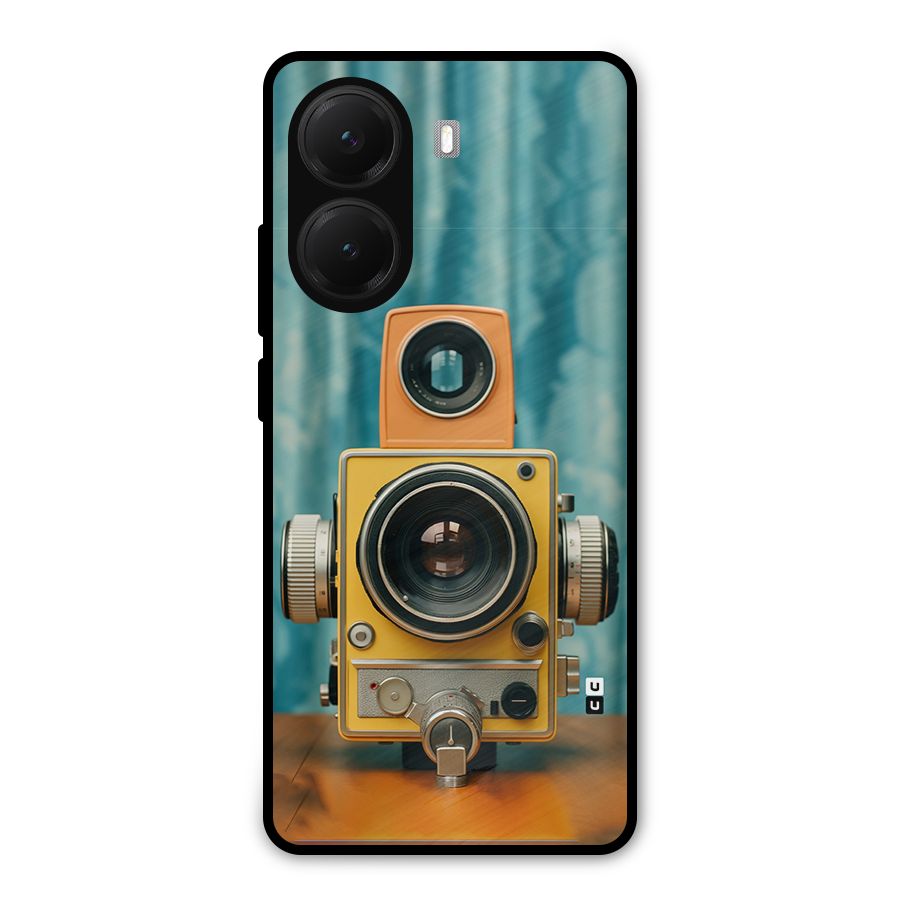 Retro Projector Metal Back Case for Poco X7 Pro