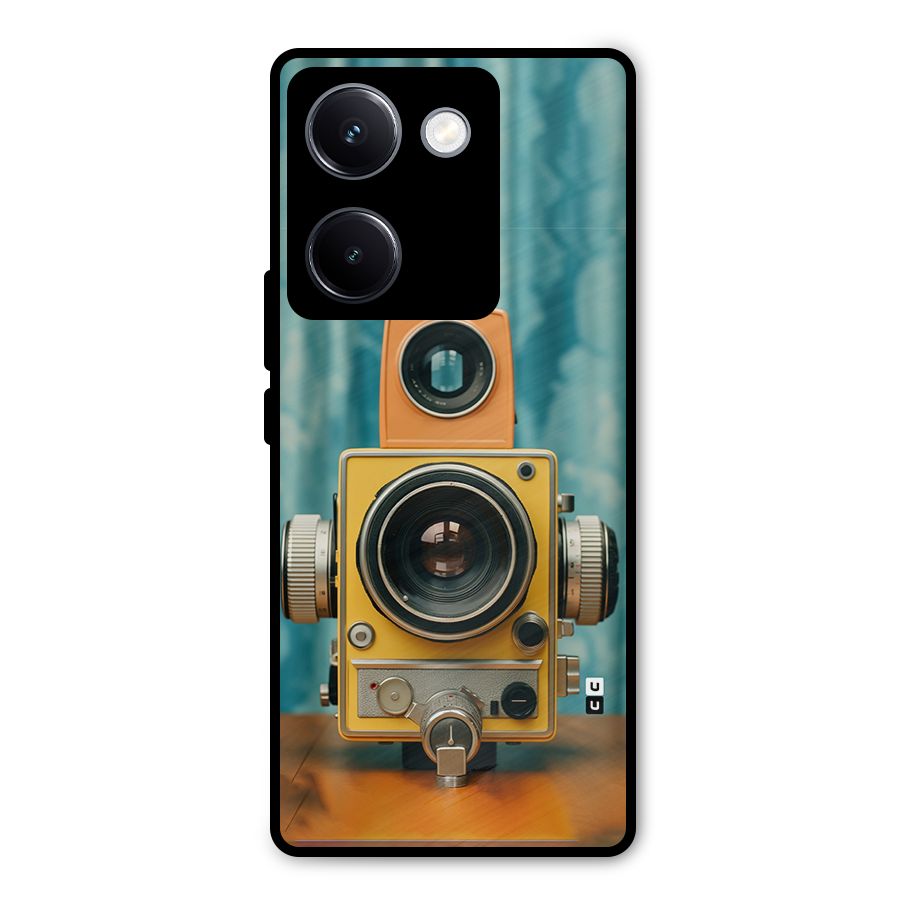 Retro Projector Metal Back Case for Vivo Y300 Plus