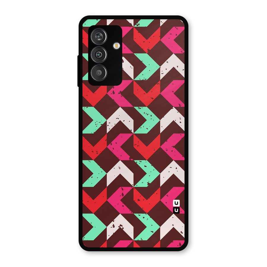 Retro Red Pink Pattern Metal Back Case for Galaxy F13