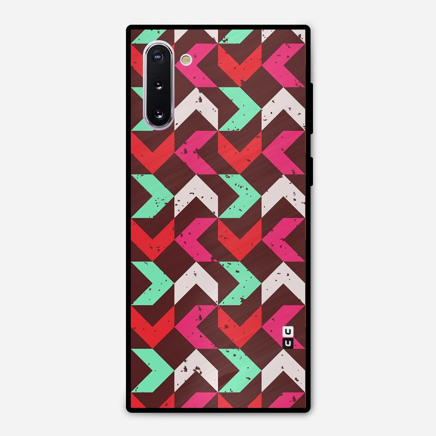 Retro Red Pink Pattern Metal Back Case for Galaxy Note 10