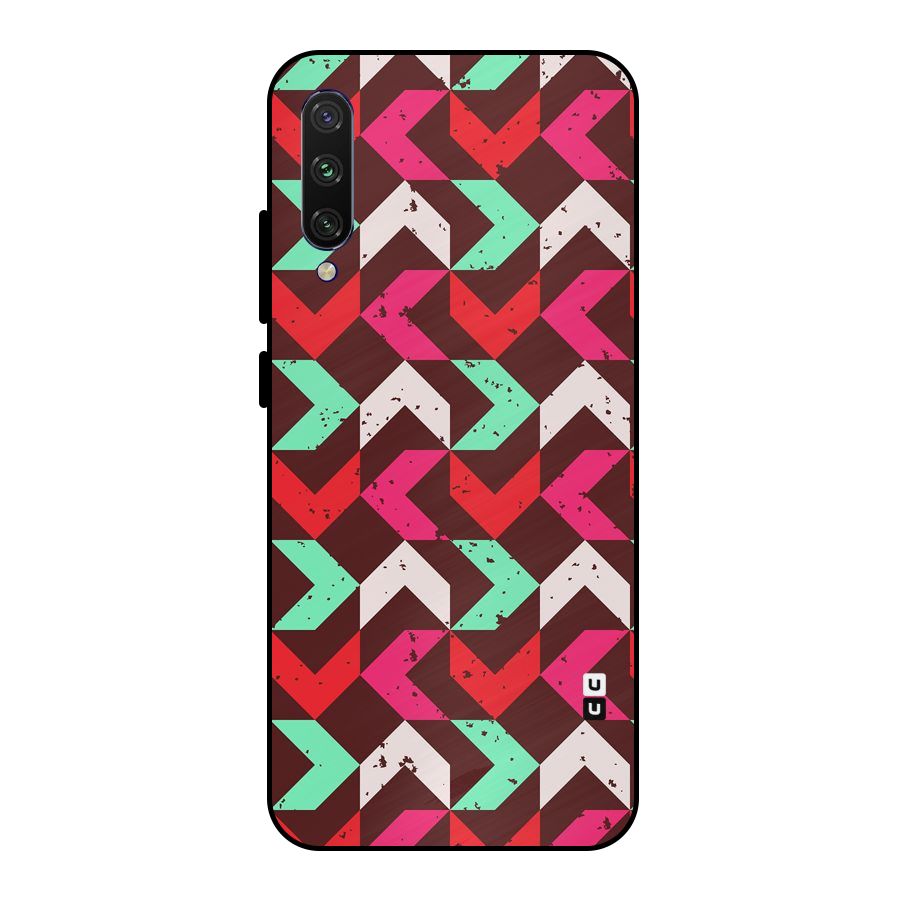 Retro Red Pink Pattern Metal Back Case for Mi A3