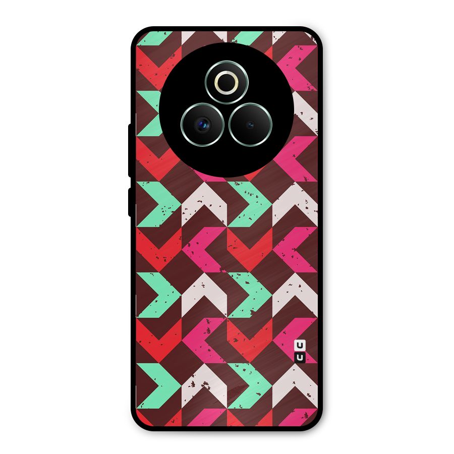 Retro Red Pink Pattern Metal Back Case for Realme P3 Pro