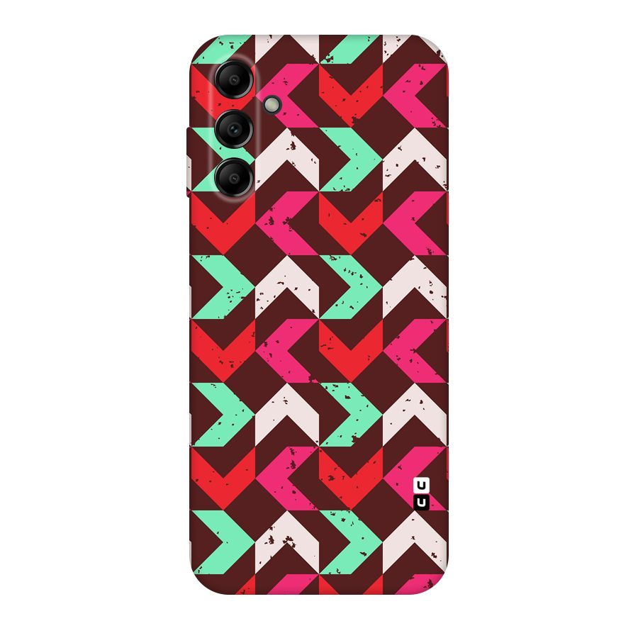 Retro Red Pink Pattern Original Polycarbonate Back Case for Galaxy A14 5G