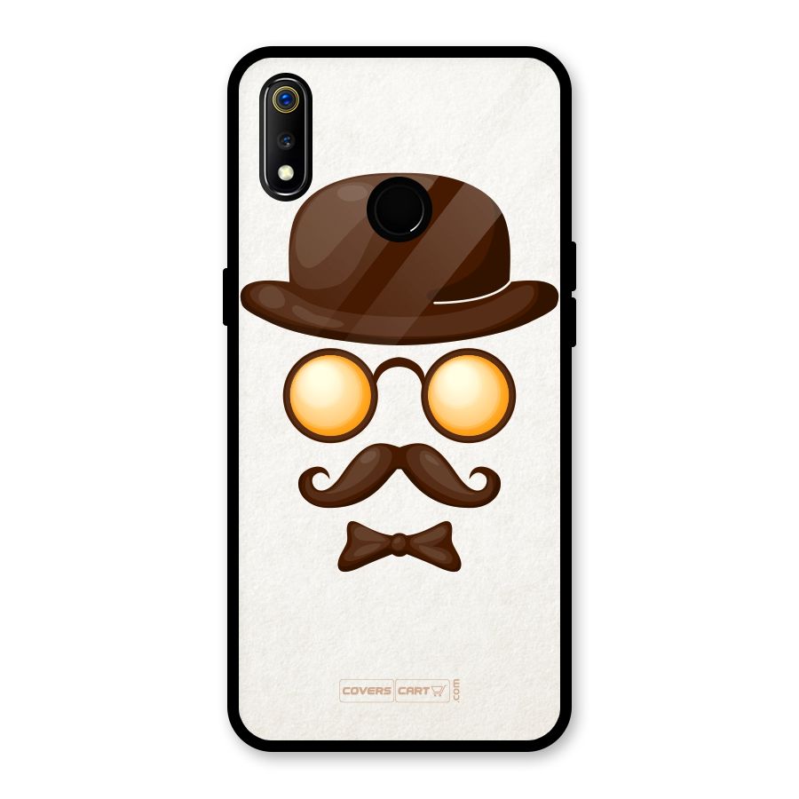 Retro Style Glass Back Case for Realme 3i