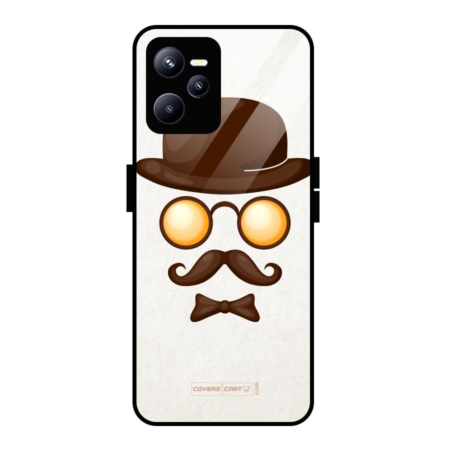 Retro Style Glass Back Case for Realme C35