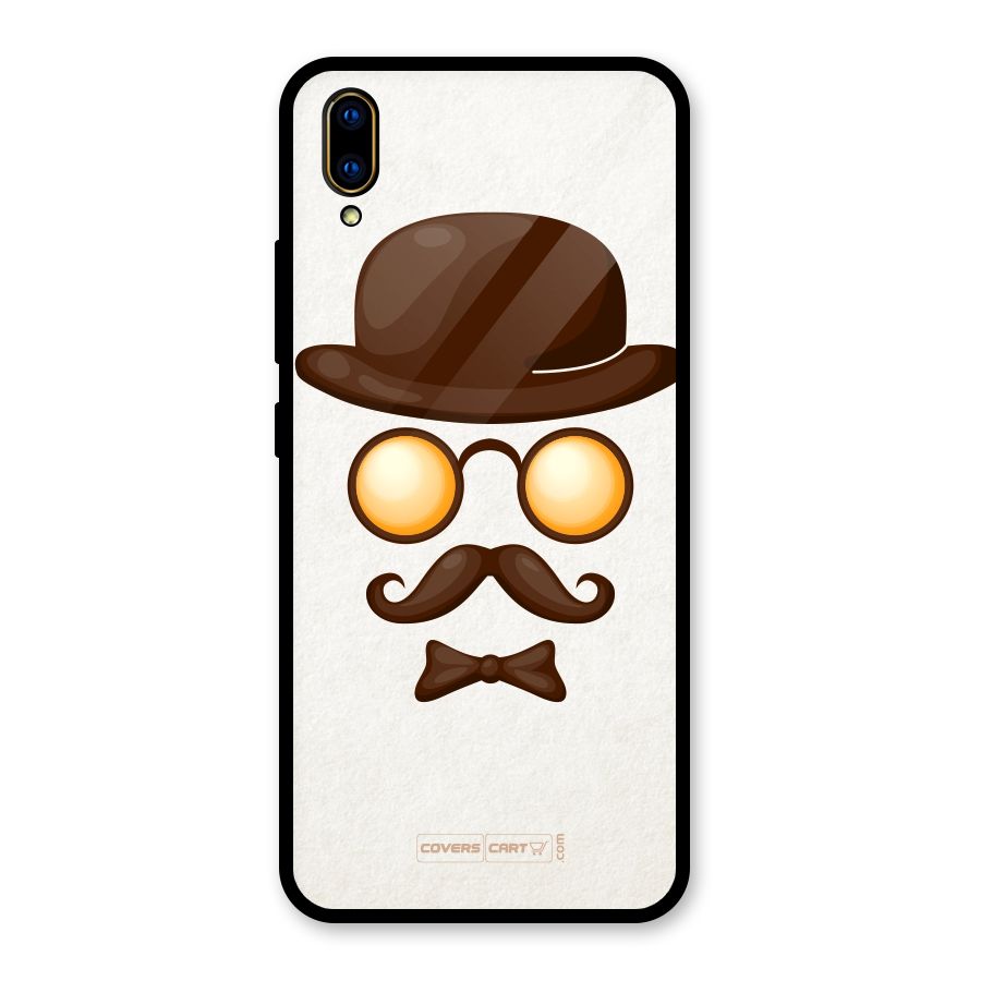 Retro Style Glass Back Case for Vivo V11 Pro