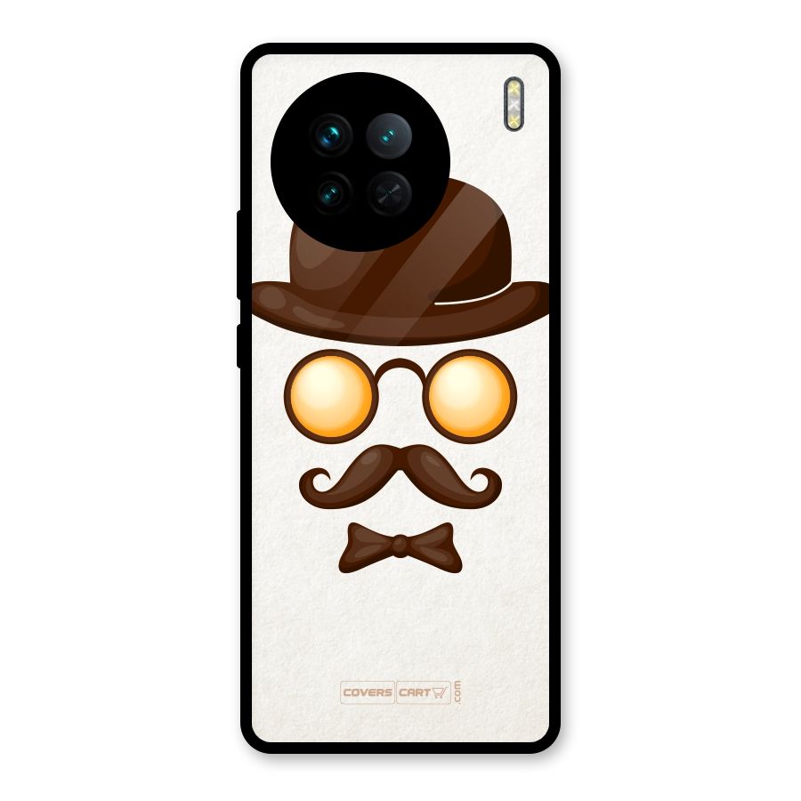 Retro Style Glass Back Case for Vivo X90