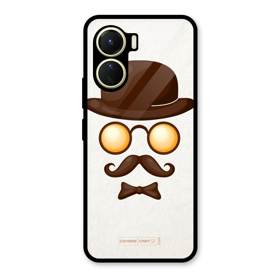 Retro Style Glass Back Case for Vivo Y16