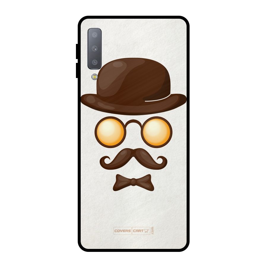 Retro Style Metal Back Case for Galaxy A7 (2018)