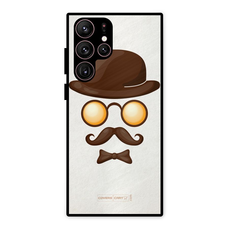 Retro Style Metal Back Case for Galaxy S22 Ultra 5G