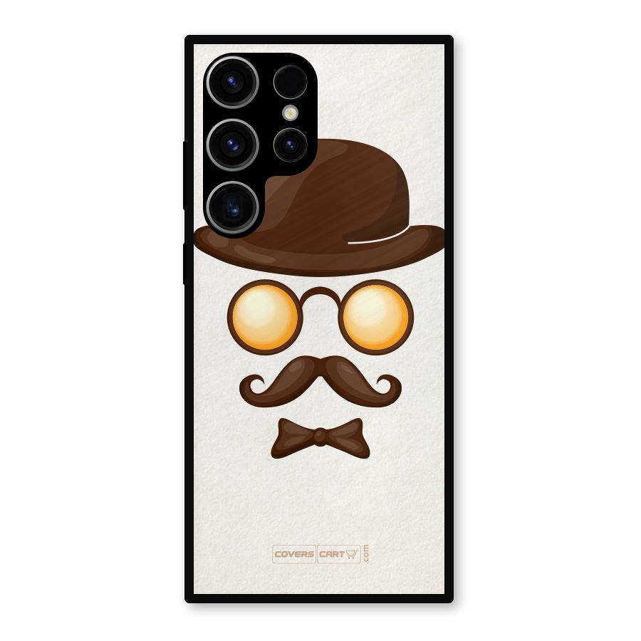Retro Style Metal Back Case for Galaxy S23 Ultra