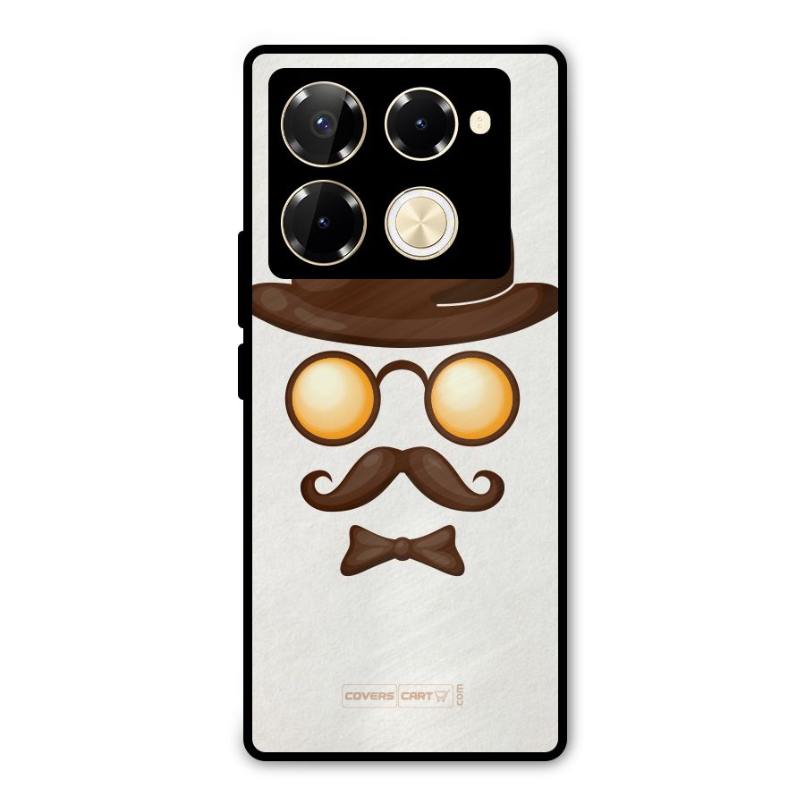 Retro Style Metal Back Case for Infinix Note 40 Pro Plus